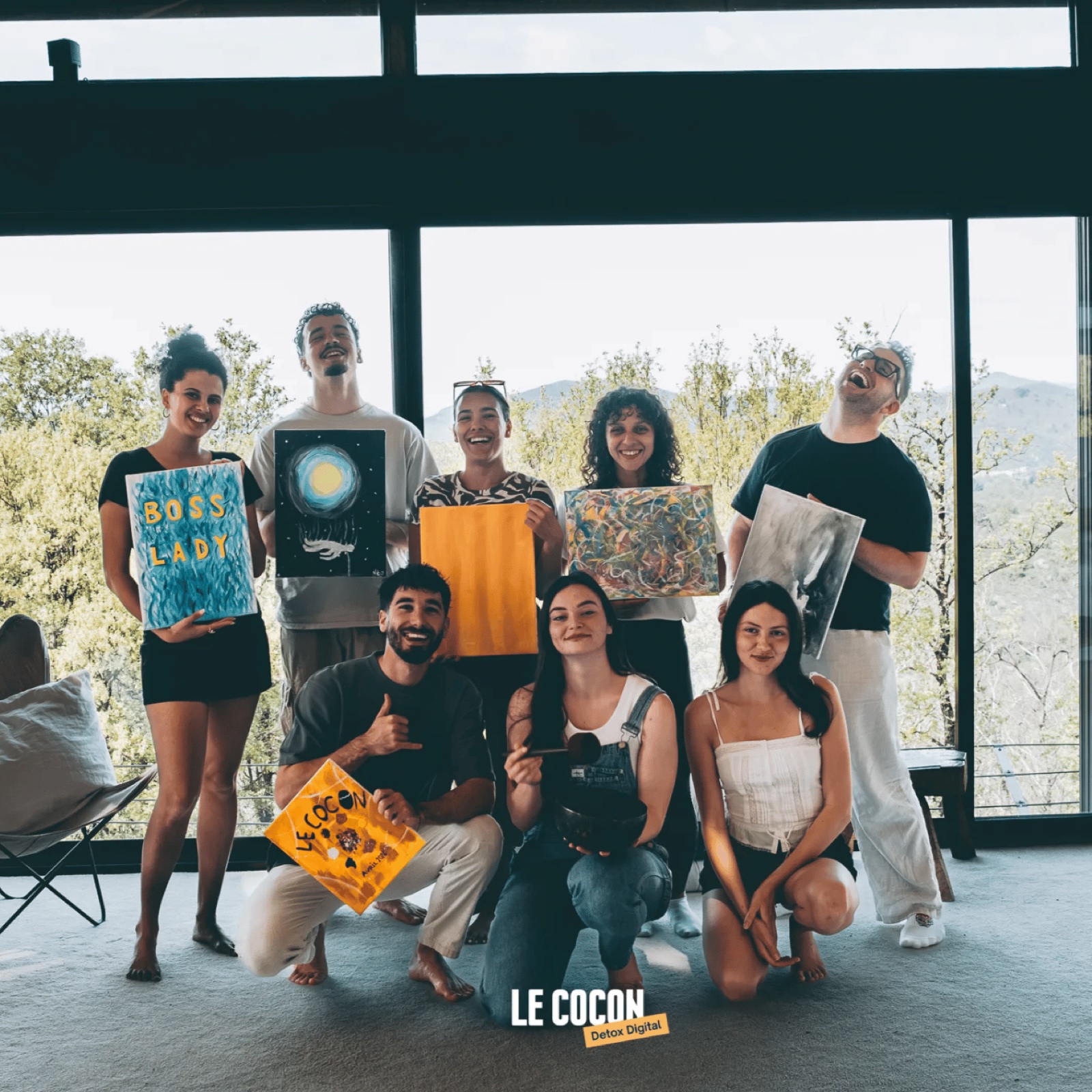 Atelier créatif en groupe